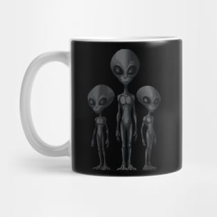 extraterrestrial bodies. Alien invasion. black and white. uap Mug